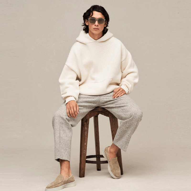 Fog Fear of God Essentials Hoodie Solid Color Hooded Sweater Autumn Winter Couple Loose Sweater Knitwear