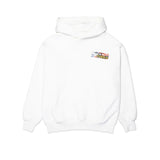 Purple Brand Hoodie Casual Hoodie Letter Front and Back Printing White Hoodie