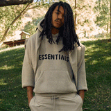 Fog Feel Of God Essentials Hoodie Double Line Letter Loose Sweater Knitted Pullover Hooded Sweater