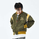 Mens Fall Outfits Motorcycle Jacket Men's and Women's Stitching Wide Autumn and Winter Baseball Uniform