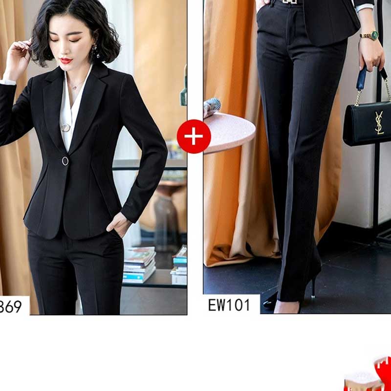 Women Autumn Uniform Designs Formal Style Office Lady Bussiness Attire Work Suit Business Suit Formal Suit Overalls