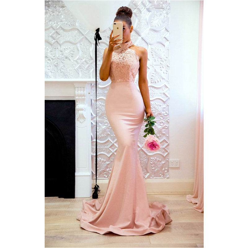 Formal Dresses & Gowns Sexy Sleeveless Halter Dress Sheath Dress
