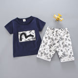 Children Boy Co Ord Children Short Sleeve Shorts 2 Piece Set