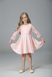 Girl Dress Summer Children's Fashion Hollow Lace Vest Dress