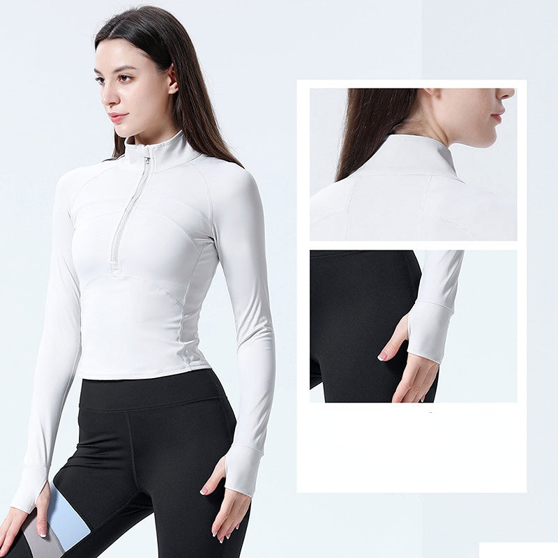 BBL Jacket Spring Zipper Short Jacket Women's Long-Sleeved Shirt Workout Clothes