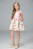 Girl Dress Vest Printed Children Princess Dress Big Bow