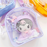 My Melody Bag Cute Clow M Cinnamoroll Babycinnamoroll Melody Raincoat Series PVC Cartoon Backpack Japanese Girl Heart Cartoon Crossbody Bag Kulomi