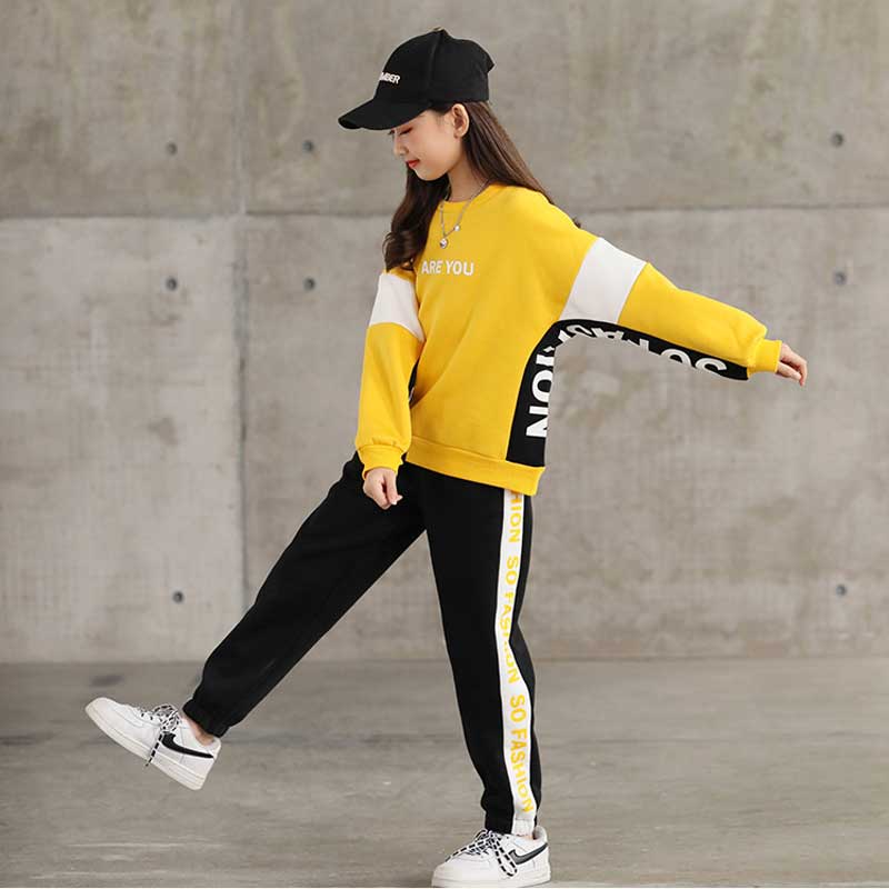 Sweater Suit Sports Pants Autumn and Winter Girls Children Children's Girl's Winter Clothes