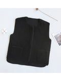 Moisture Wicking Hoodie Winter Short Loose Vest Vest Coat