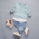 Children Boy Co Ord Cartoon Sweater Long Sleeve 2 Piece Set