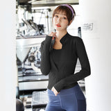 Moisture Wicking Hoodie Coat Women's Spring and Autumn Zipper Running Casual Top
