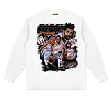 Kyrie Irving Shirt Kyrie Irving Printed Long-Sleeved T-shirt Cotton round Neck Sports