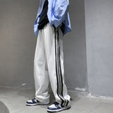 Kanye West Sunday Service Pant Knitted Edge Striped Loose Wide-Leg Straight Pants