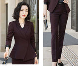Women's Autumn Uniform Designs Formal Style Office Lady Bussiness Attire Work Suit Slim Fit Small Suit Overalls