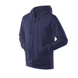 Black Zip Up Hoodie Solid Color With Fur Zip Sweatshirt Male And Female Couples Wear Group Clothes Sportswear