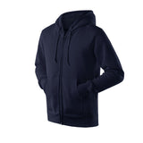 Black Zip Up Hoodie Solid Color With Fur Zip Sweatshirt Male And Female Couples Wear Group Clothes Sportswear