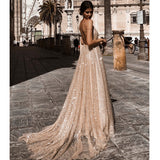 Bohemian Coachella Outfits Sexy V-neck Strap Long Dress