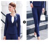 Womens Autumn Uniform Designs Formal Style Office Lady Bussiness Attire Work Suit