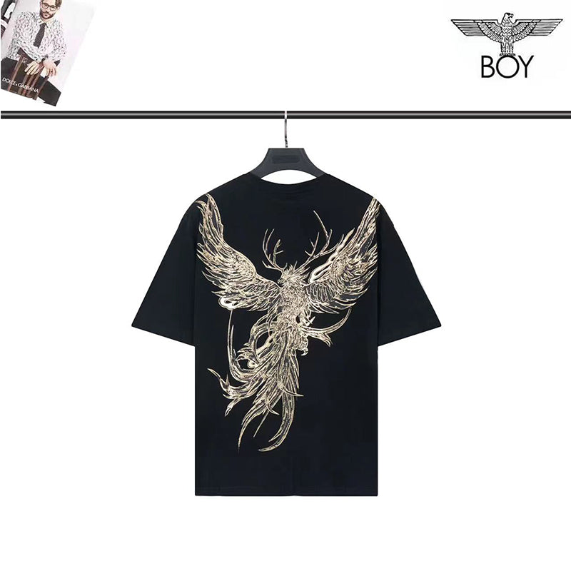 Boylondon T Shirt plus Size Sports Retro Eagle Print