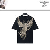 Boylondon T Shirt plus Size Sports Retro Eagle Print