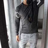Moisture Wicking Hoodie Spring and Autumn Hooded T-shirt Male Brother Fitness Leisure Sports