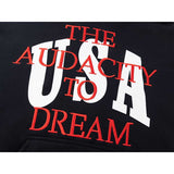 Rhude Hoodie USA Embroidered Hoodie Loose Men and Women