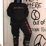 Travis Scott Astroworld Hoodie & Pant 2 Piece Set Letter Sports Suit Pants Sweater