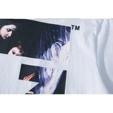 Summer off Ow Back Printed Short Sleeve T-shirt t shirt