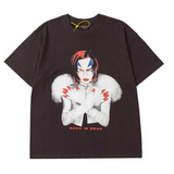 Marilyn Manson T Shirt Vintage Distressed Printed Short Sleeve T-shirt Flow Heavy Vintage Tee