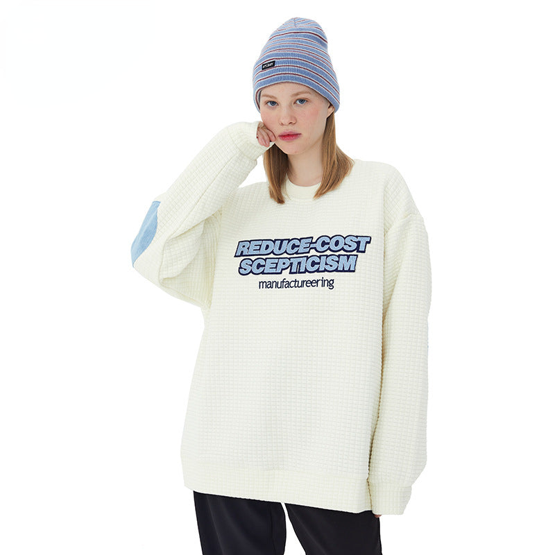 Preppy Aesthetic Sweatshirt Crew Neck Pullover Sweatshirt Loose Casual