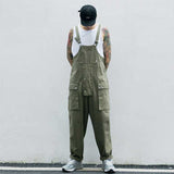Man Fall Outfits Cargo Pants Overalls Men and Women Teenagers Retro Wide Leg Straight Suspender Worker Pants
