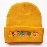 Travis Scott Astroworld Cap Color Embroidery Knitted Hat Pullover Men and Women Beanie Hat