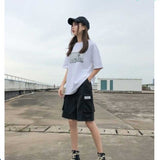 Women's Cargo Shorts Workwear Shorts Women's Summer Loose Straight Bermuda Shorts