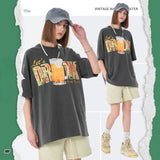 Preppy Aesthetic T Shirt Men's Summer Printed Short Sleeve Loose