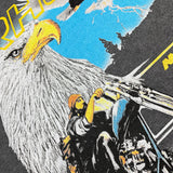 Rhude T Shirt Limited Rhude Vintage Distressed Flying Eagle Motorcycle Printing