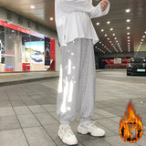 Men Pants Autumn and Winter Gray Sports Casual Pants