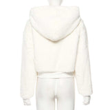 Women Winter Coats Women's Long Sleeve Zipper Hooded Plush Loose Women's Jacket