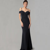 Formal Dresses & Gowns Women's One-Neck Strap Evening Long Dress Cocktail Dress