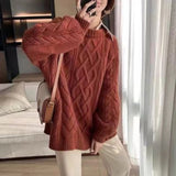 Preppy Aesthetic Sweater Autumn and Winter Clothes Women Loose round Neck