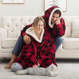 Hoodies Blankets Autumn and Winter Wearable Lambswool Lazy Blanket Home Leisure