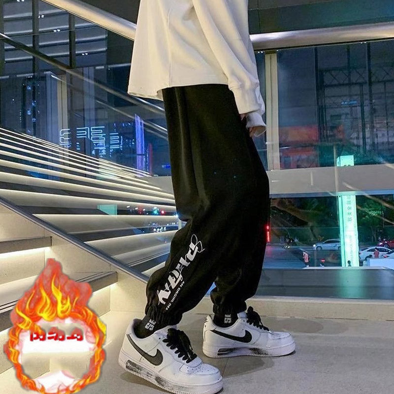 Men Pants Winter Men's Loose Sports and Leisure Trousers