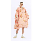 Hoodies Blankets Home Casual Wear Large Size Hooded Sweater Lazy Lambswool Double Layer