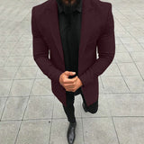 Bohemian Chic Wedding Guest Men Attire Long Sleeve Business Gentleman Formal Coat