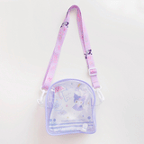My Melody Bag Cute Clow M Cinnamoroll Babycinnamoroll Melody Raincoat Series PVC Cartoon Backpack Japanese Girl Heart Cartoon Crossbody Bag Kulomi