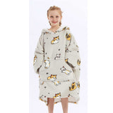 Hoodies Blankets Double-Layer Hoodie Lambswool Loose Sweater Cute Children's Style