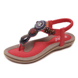 Fancy Sandals Summer Bohemian Vacation Beach Vintage Beaded Plus Size Sandals