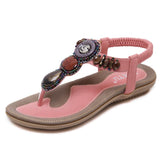 Fancy Sandals Summer Bohemian Vacation Beach Vintage Beaded Plus Size Sandals