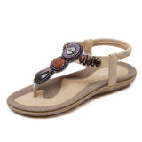 Fancy Sandals Summer Bohemian Vacation Beach Vintage Beaded Plus Size Sandals