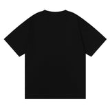 Rhude T Shirt Black Leopard Print Hip Hop Men's and Women's Same Casual Loose