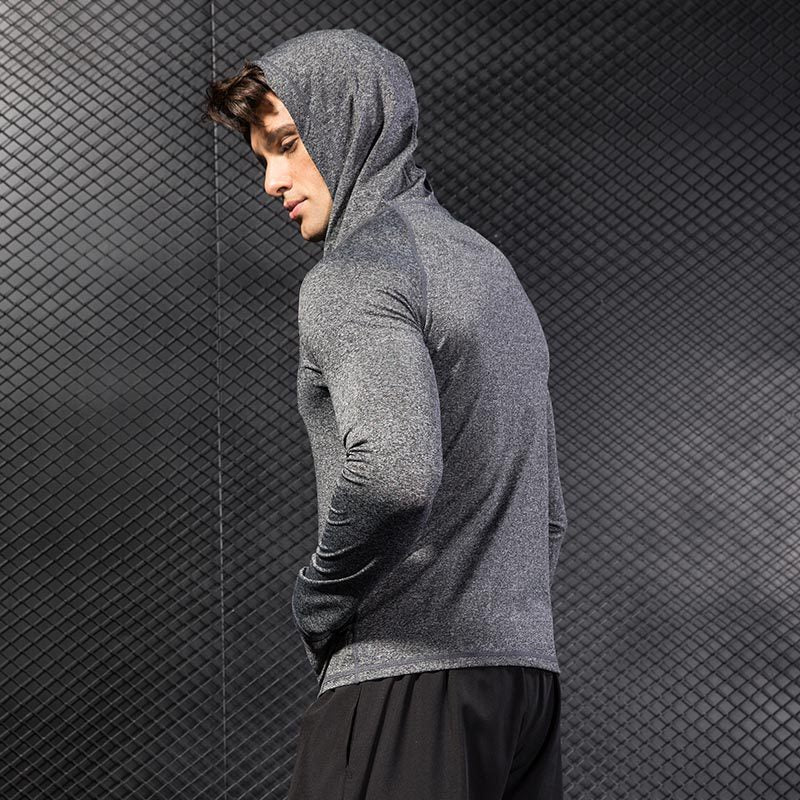 Moisture Wicking Hoodie Men's Autumn and Winter Exercise Coat Casual Hooded